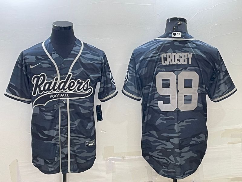 Men Oakland Raiders 98 Crosby Camo 2022 Nike Co branded NFL Jerseys
